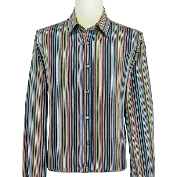 Visconti Other - Modern Statement Visconti Dress Shirt Men’s XL Multicolor Stripe Date Night